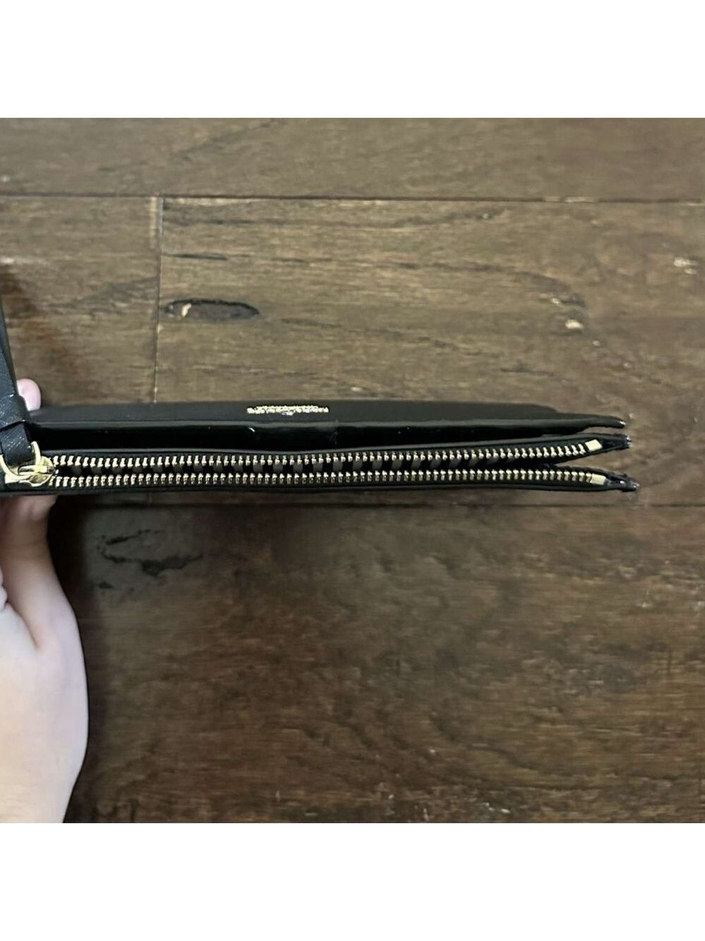 Kate Spade Black Leather Wristlet/wallet-EUC - Picture 7 of 11